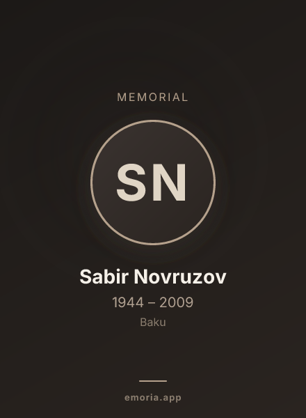 Memorial portrait of Sabir Novruzov