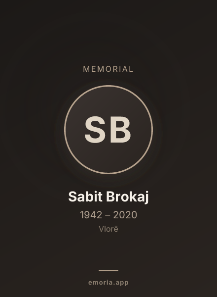 Memorial portrait of Sabit Brokaj