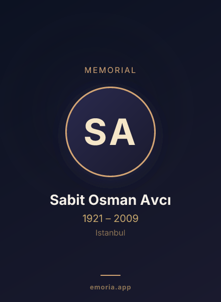 Memorial portrait of Sabit Osman Avcı