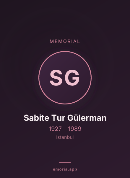 Memorial portrait of Sabite Tur Gülerman