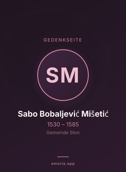 Gedenkportrait von Sabo Bobaljević Mišetić