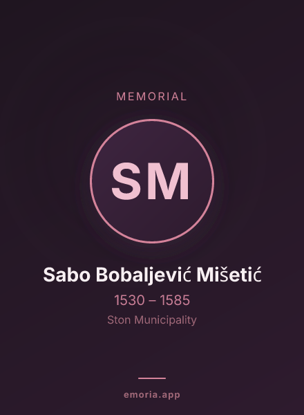 Memorial portrait of Sabo Bobaljević Mišetić