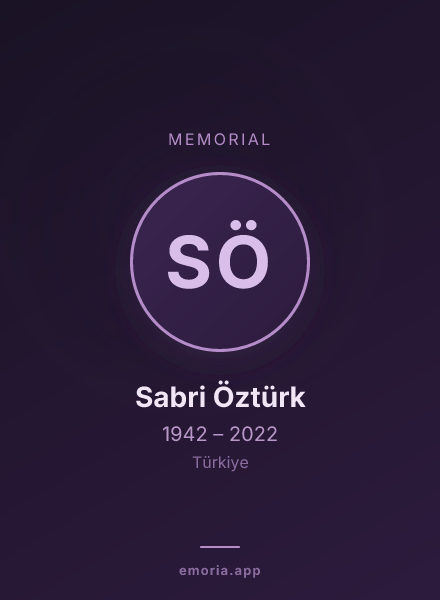 Memorial portrait of Sabri Öztürk