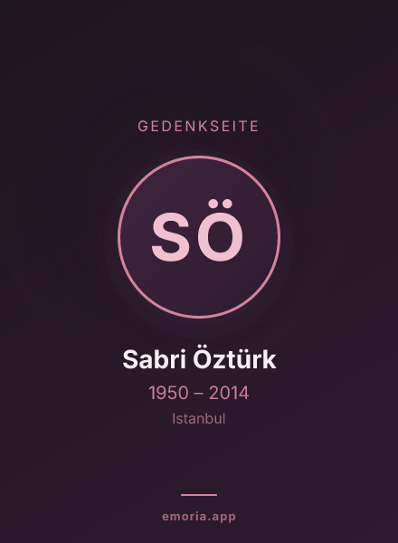 Gedenkportrait von Sabri Öztürk