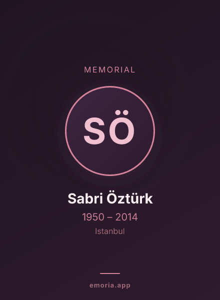 Memorial portrait of Sabri Öztürk