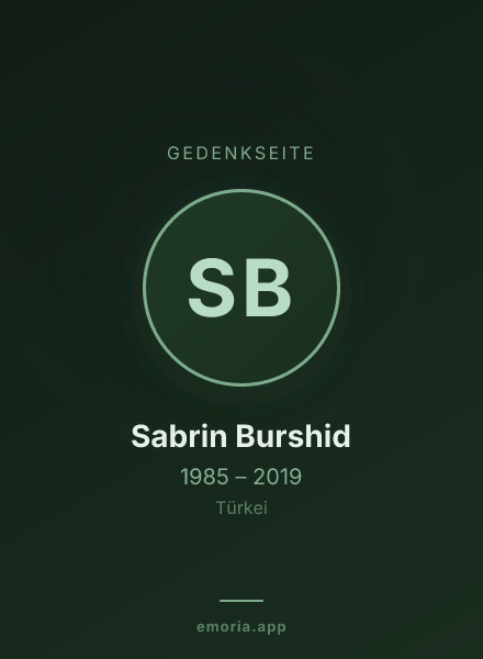 Gedenkportrait von Sabrin Burshid