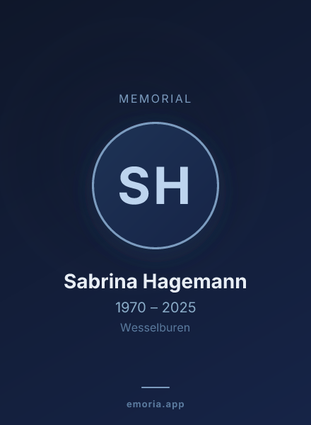 Memorial portrait of Sabrina Hagemann