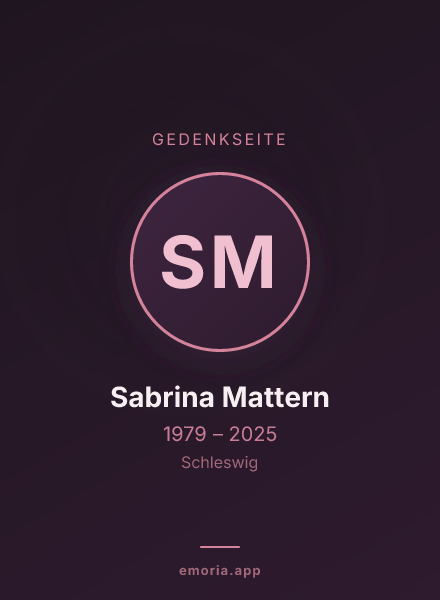 Gedenkportrait von Sabrina Mattern