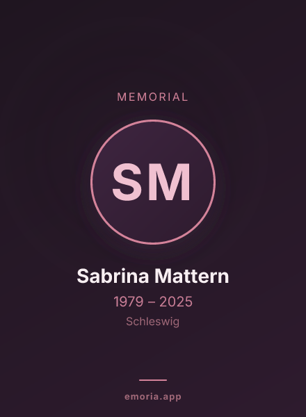Memorial portrait of Sabrina Mattern