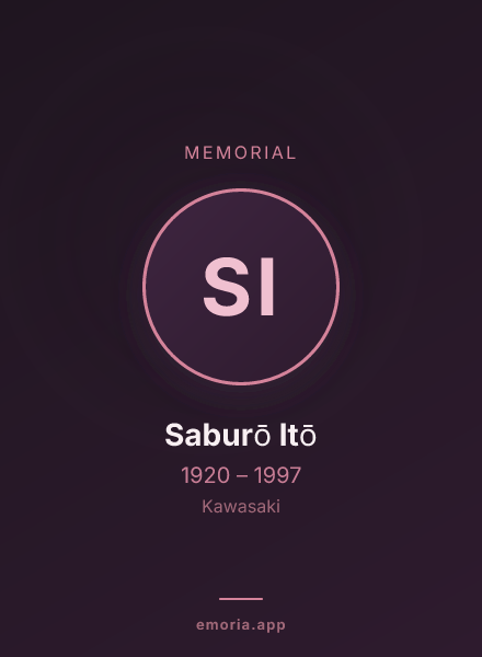 Memorial portrait of Saburō Itō