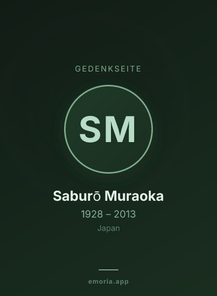 Gedenkportrait von Saburō Muraoka