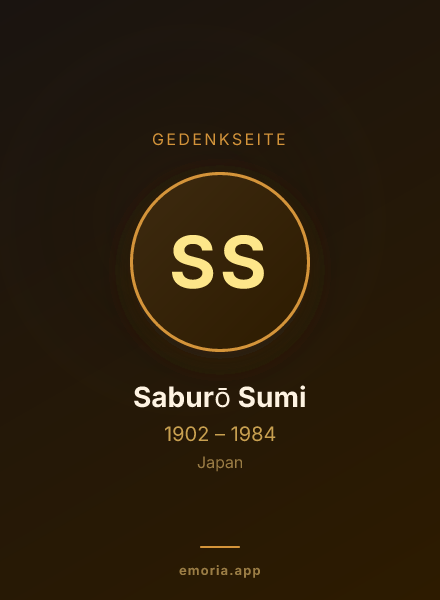Gedenkportrait von Saburō Sumi