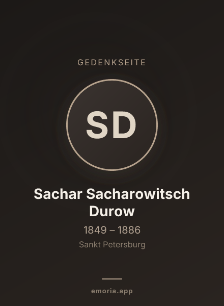 Gedenkportrait von Sachar Sacharowitsch Durow