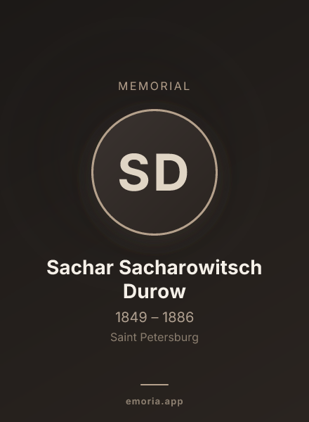 Memorial portrait of Sachar Sacharowitsch Durow