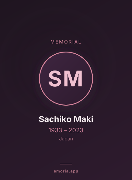 Memorial portrait of Sachiko Maki
