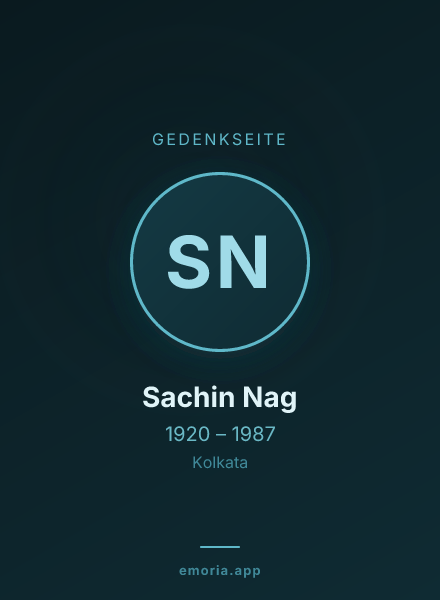 Gedenkportrait von Sachin Nag
