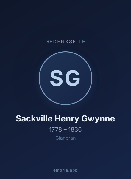 Gedenkportrait von Sackville Henry Gwynne