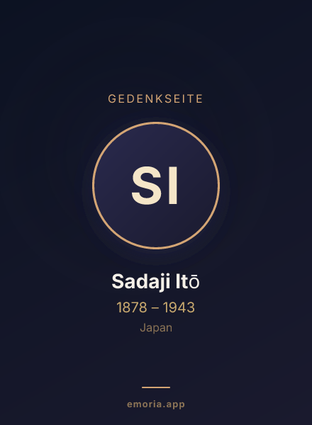 Gedenkportrait von Sadaji Itō