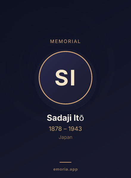 Memorial portrait of Sadaji Itō