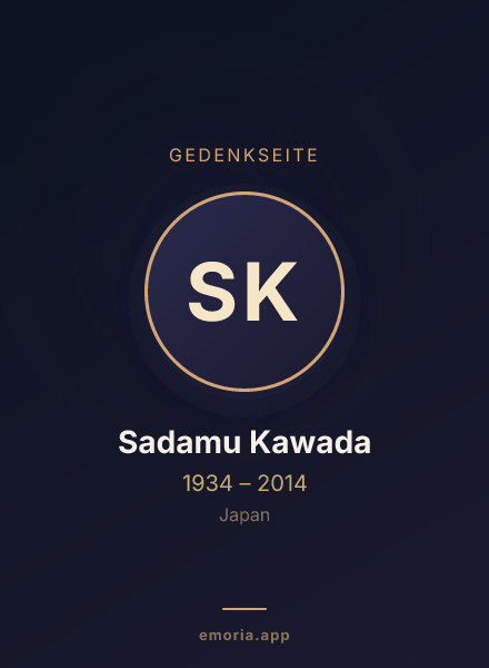 Gedenkportrait von Sadamu Kawada