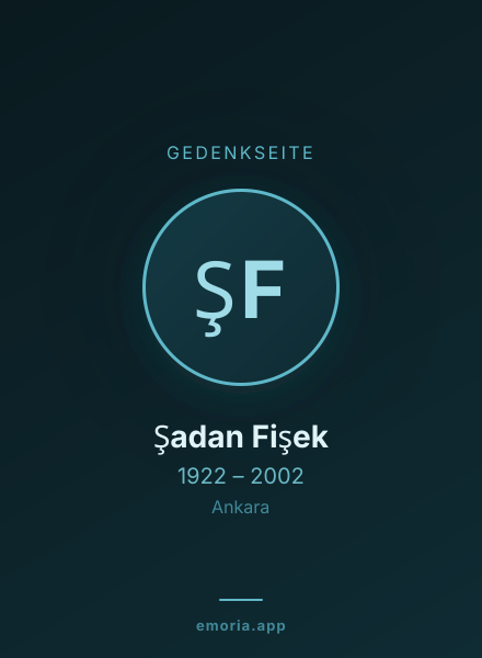 Gedenkportrait von Şadan Fişek
