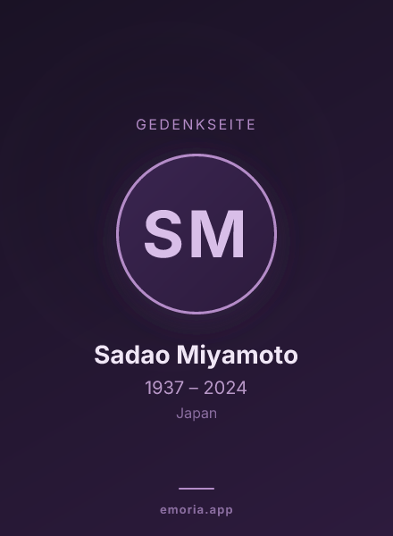 Gedenkportrait von Sadao Miyamoto