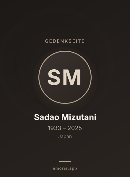 Gedenkportrait von Sadao Mizutani