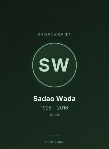 Gedenkportrait von Sadao Wada
