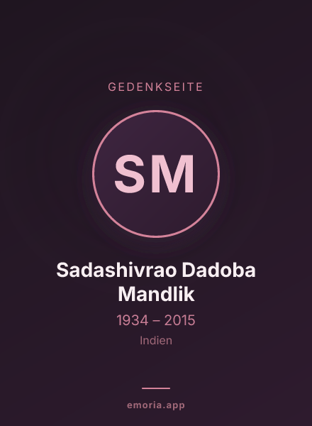 Gedenkportrait von Sadashivrao Dadoba Mandlik