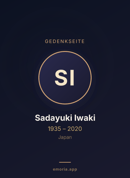 Gedenkportrait von Sadayuki Iwaki