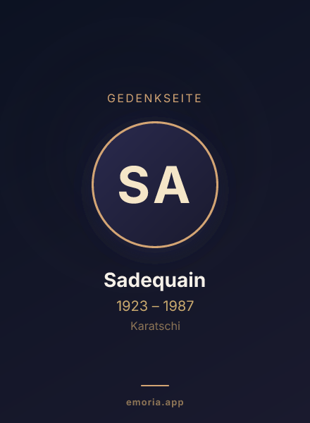 Gedenkportrait von Sadequain