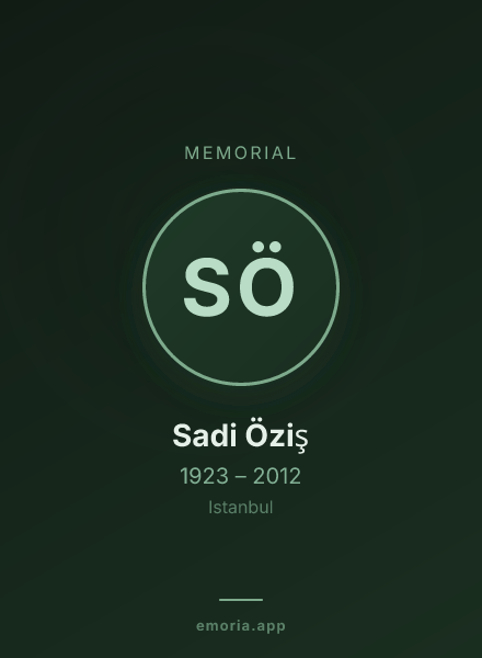 Memorial portrait of Sadi Öziş