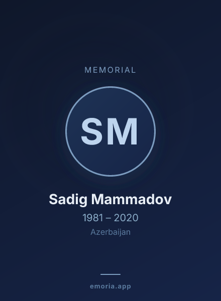 Memorial portrait of Sadig Mammadov