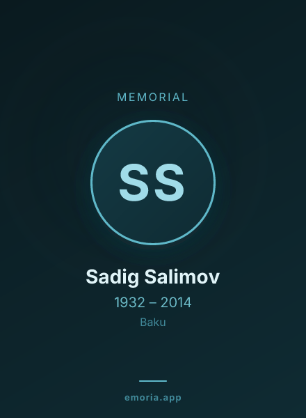 Memorial portrait of Sadig Salimov