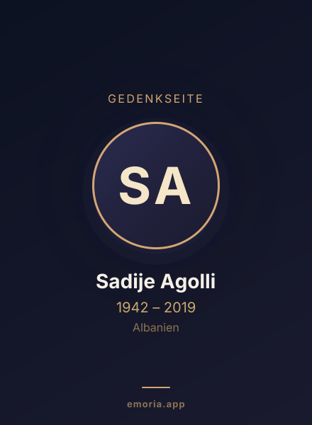 Gedenkportrait von Sadije Agolli