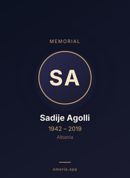 Memorial portrait of Sadije Agolli