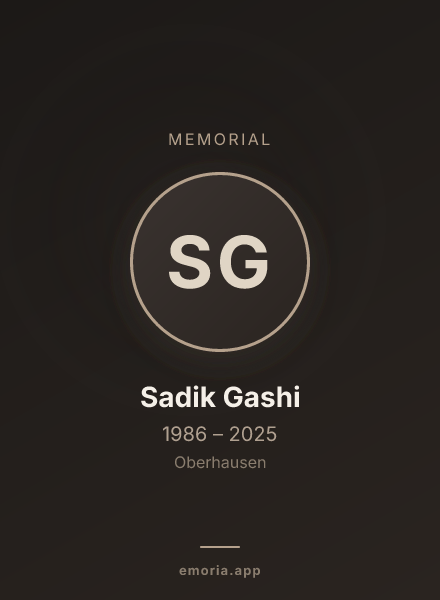 Memorial portrait of Sadik Gashi