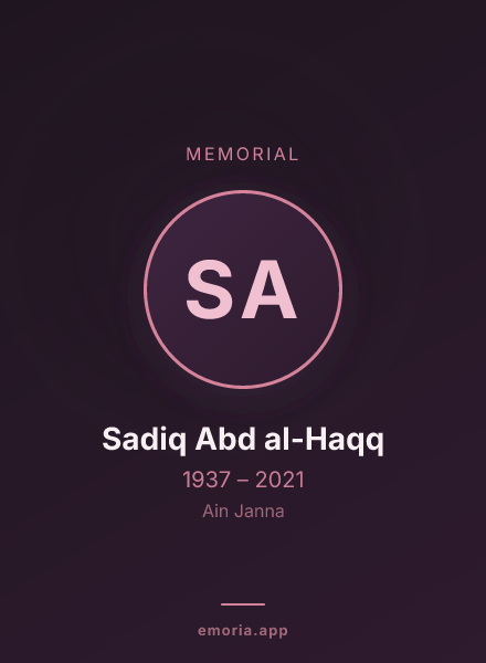 Memorial portrait of Sadiq Abd al-Haqq