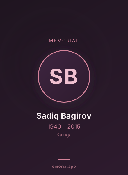 Memorial portrait of Sadiq Bagirov