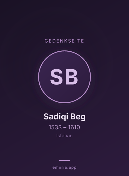 Gedenkportrait von Sadiqi Beg