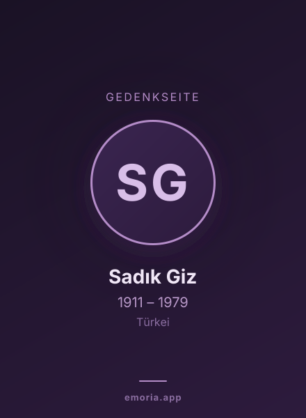 Gedenkportrait von Sadık Giz