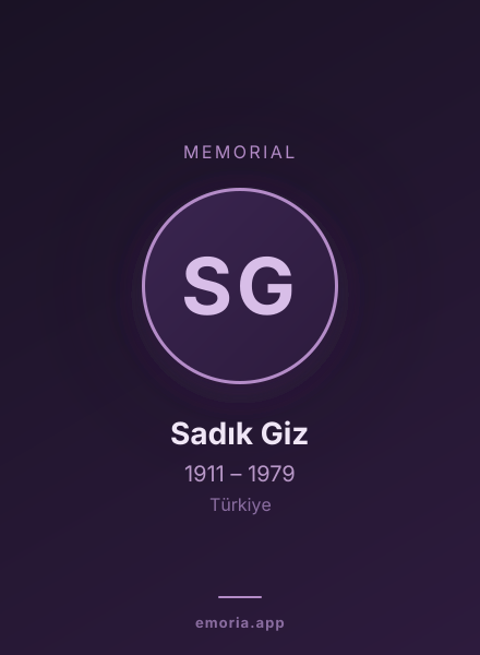 Memorial portrait of Sadık Giz