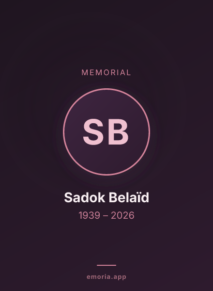 Memorial portrait of Sadok Belaïd