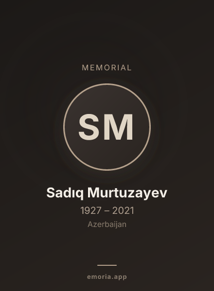 Memorial portrait of Sadıq Murtuzayev