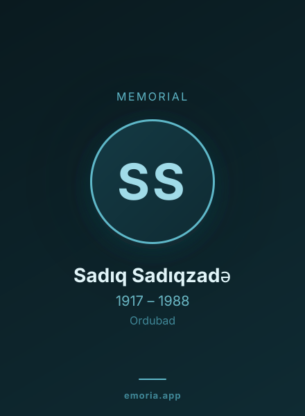 Memorial portrait of Sadıq Sadıqzadə