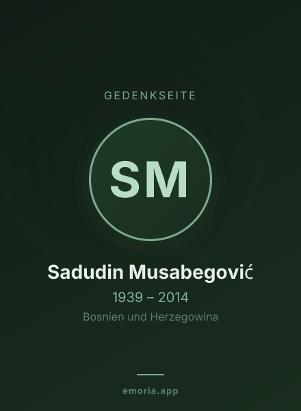 Gedenkportrait von Sadudin Musabegović