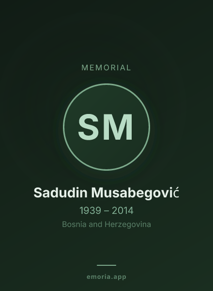 Memorial portrait of Sadudin Musabegović