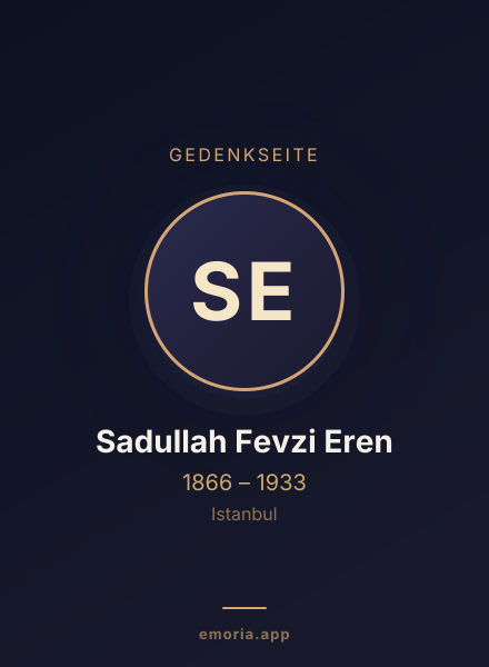 Gedenkportrait von Sadullah Fevzi Eren