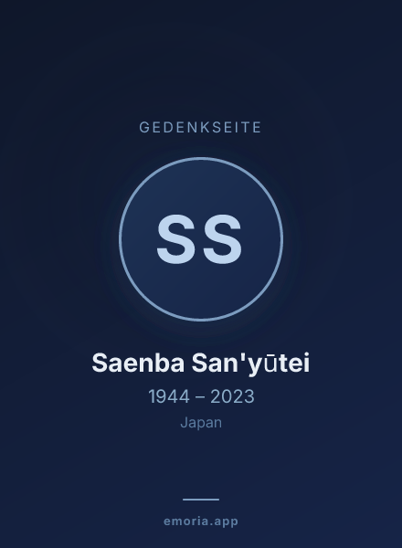 Gedenkportrait von Saenba San'yūtei
