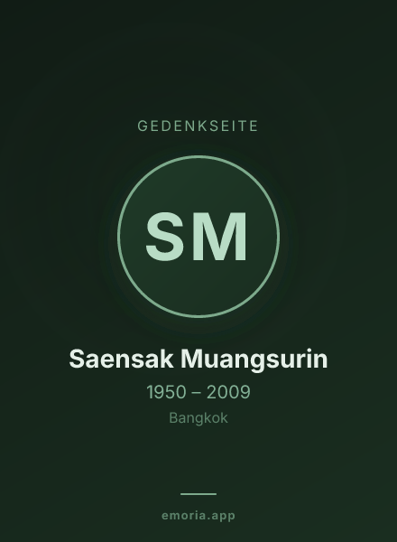 Gedenkportrait von Saensak Muangsurin